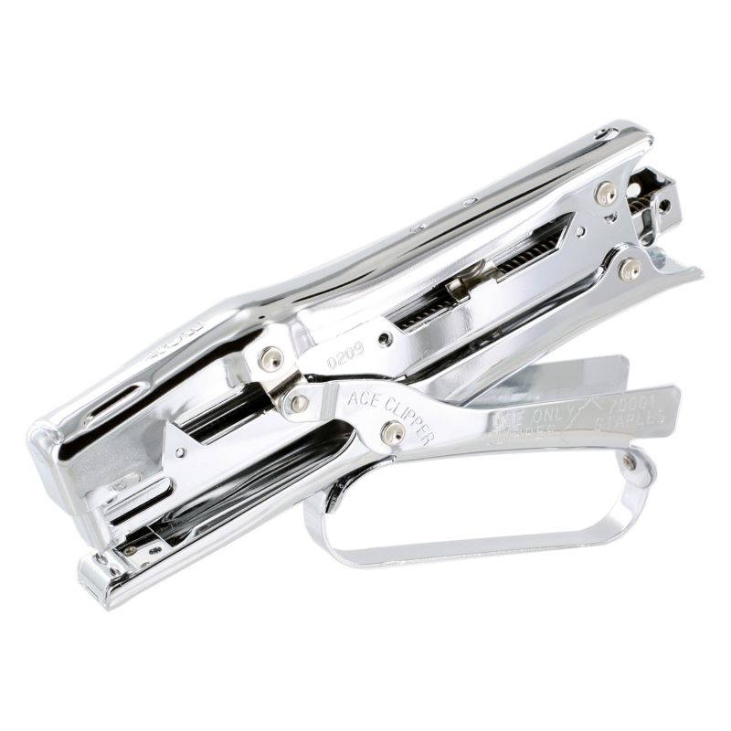 Ace Clipper Stapler Lightweight 210 Staple Capacity Chrome 07020