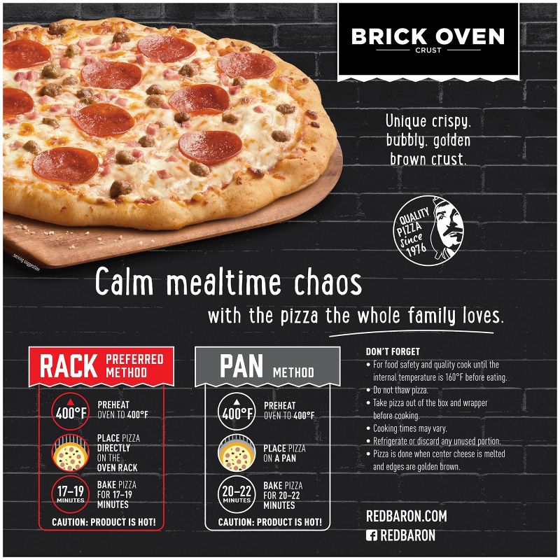 Red Baron Brick Oven Meat Trio Frozen Pizza - 18.22oz