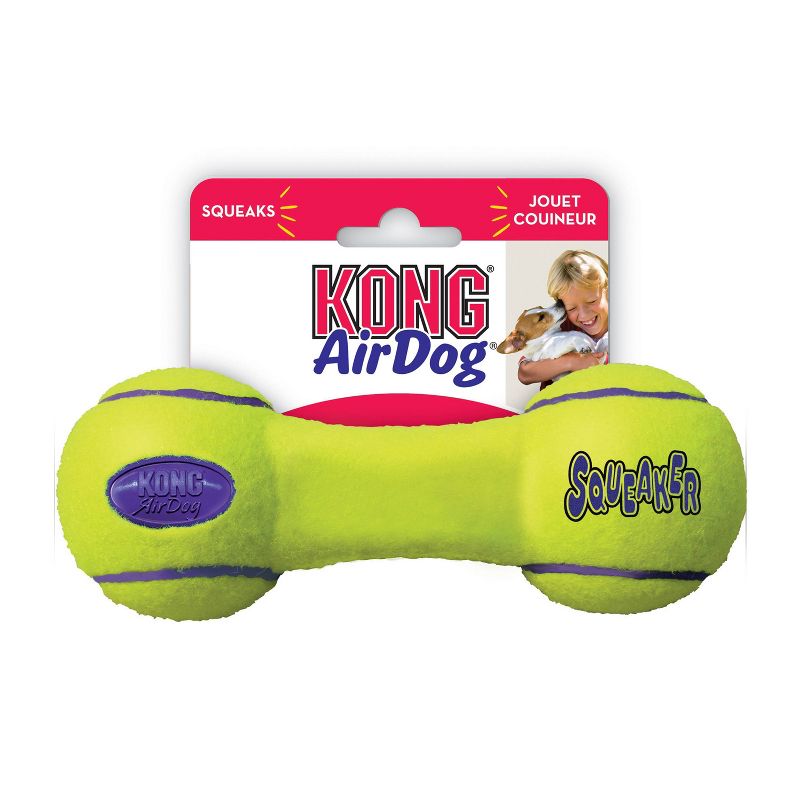 KONG Air Dog Squeaker Dumbbell Dog Toy - M