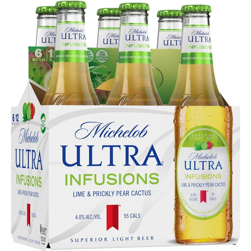 Michelob Ultra Infusions Lime & Prickly Pear Cactus Light Beer - 6pk/12 fl oz Bottles
