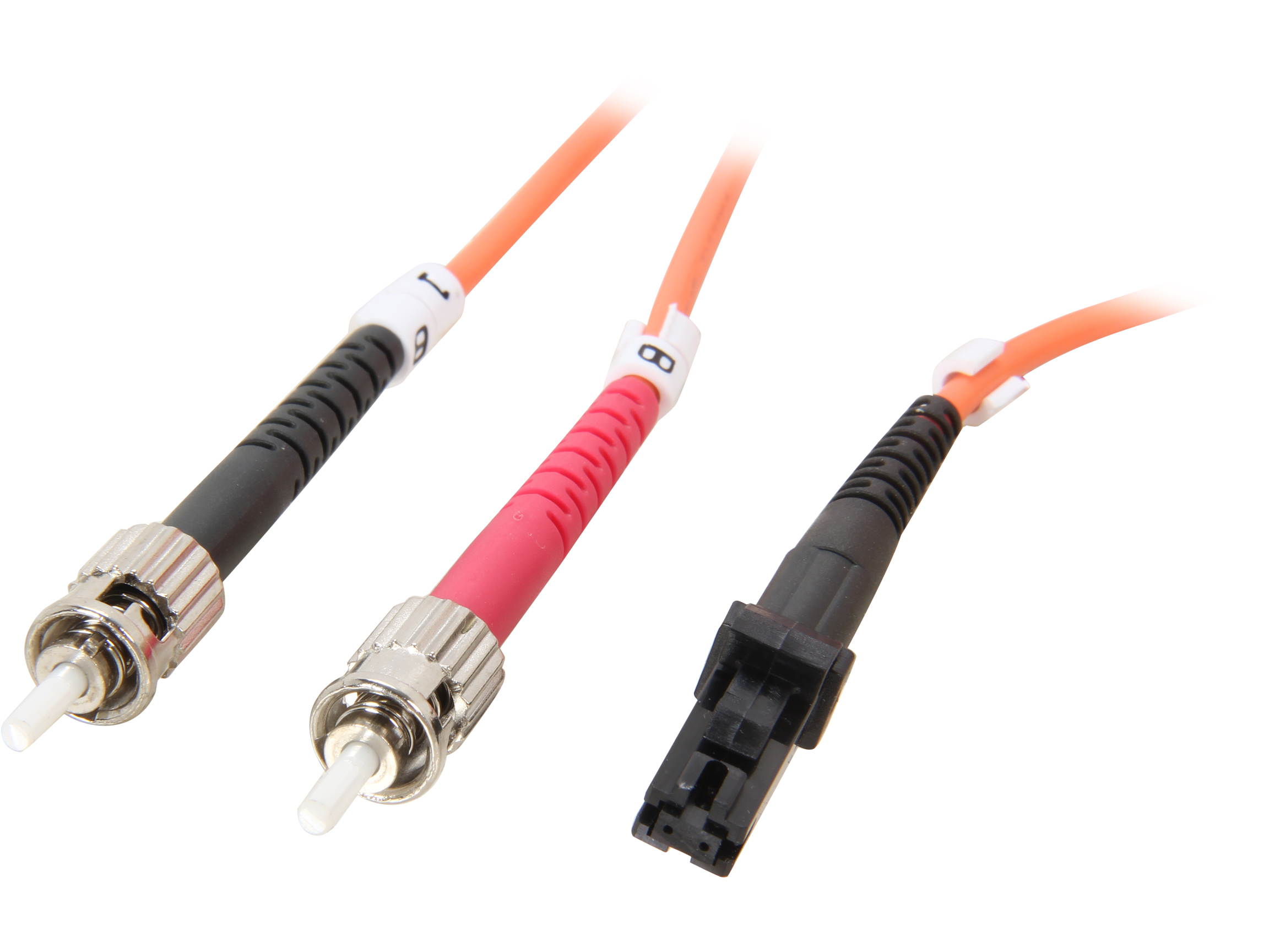 BYTECC MD-MST5 5m MTRJ to ST Duplex (2 Strand) Cable, Multi Mode 62.5/125 Standard Zipcore