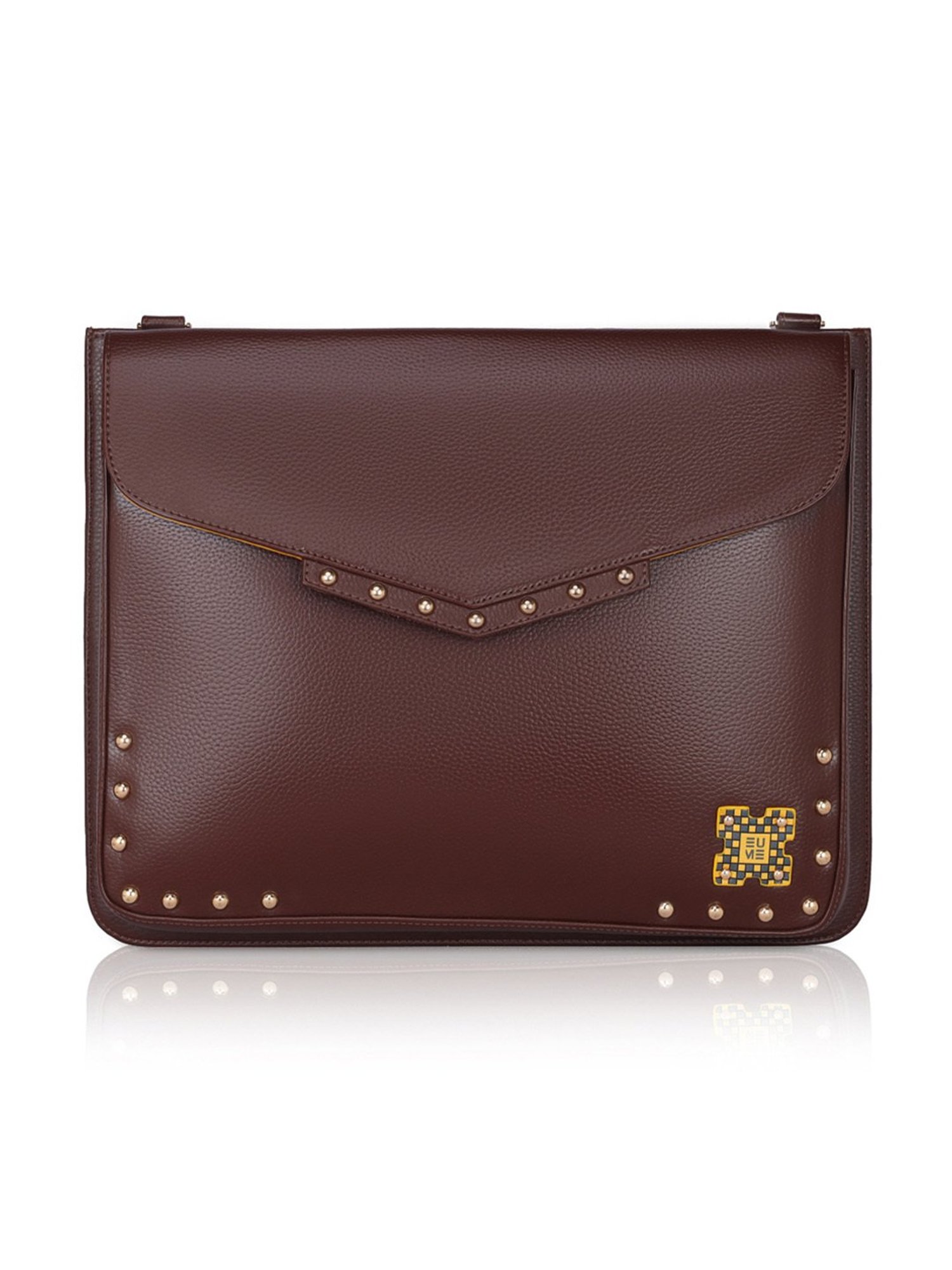 Baggit Brown PVC Solid Laptop Messenger Bag