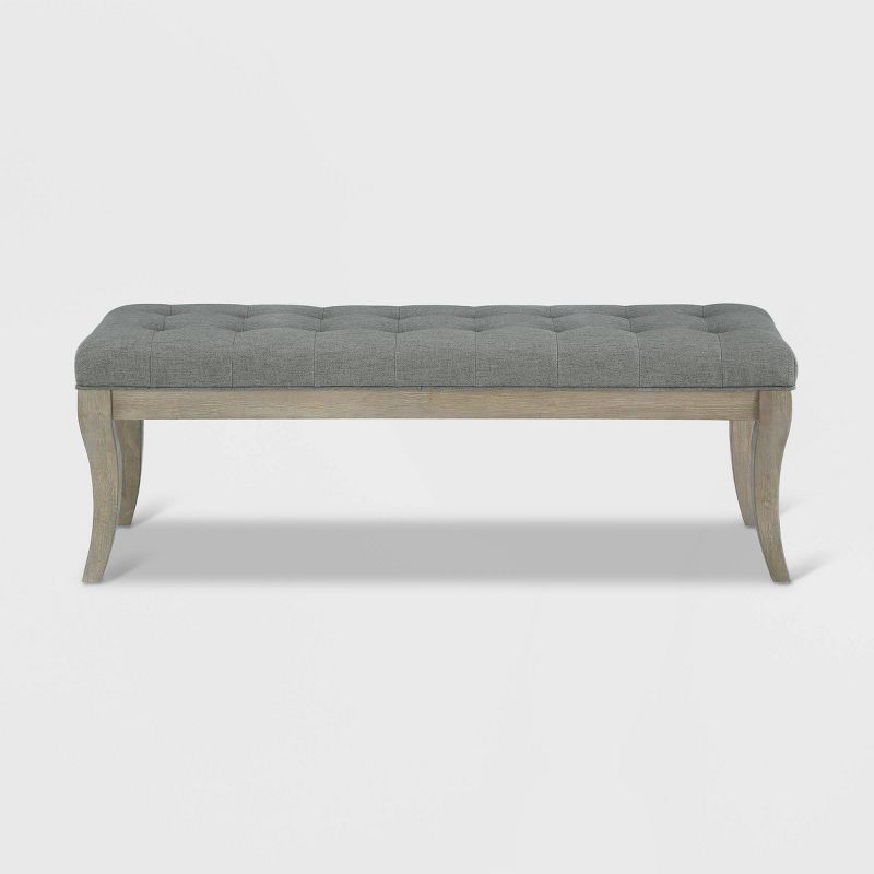 Adina Rectangular Tufted Bench Taupe - Dorel Living