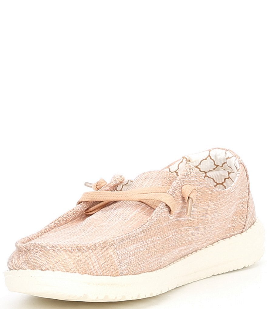 Hey Dude Women's Wendy Sparkling Metallic Canvas Washable Slip-Ons