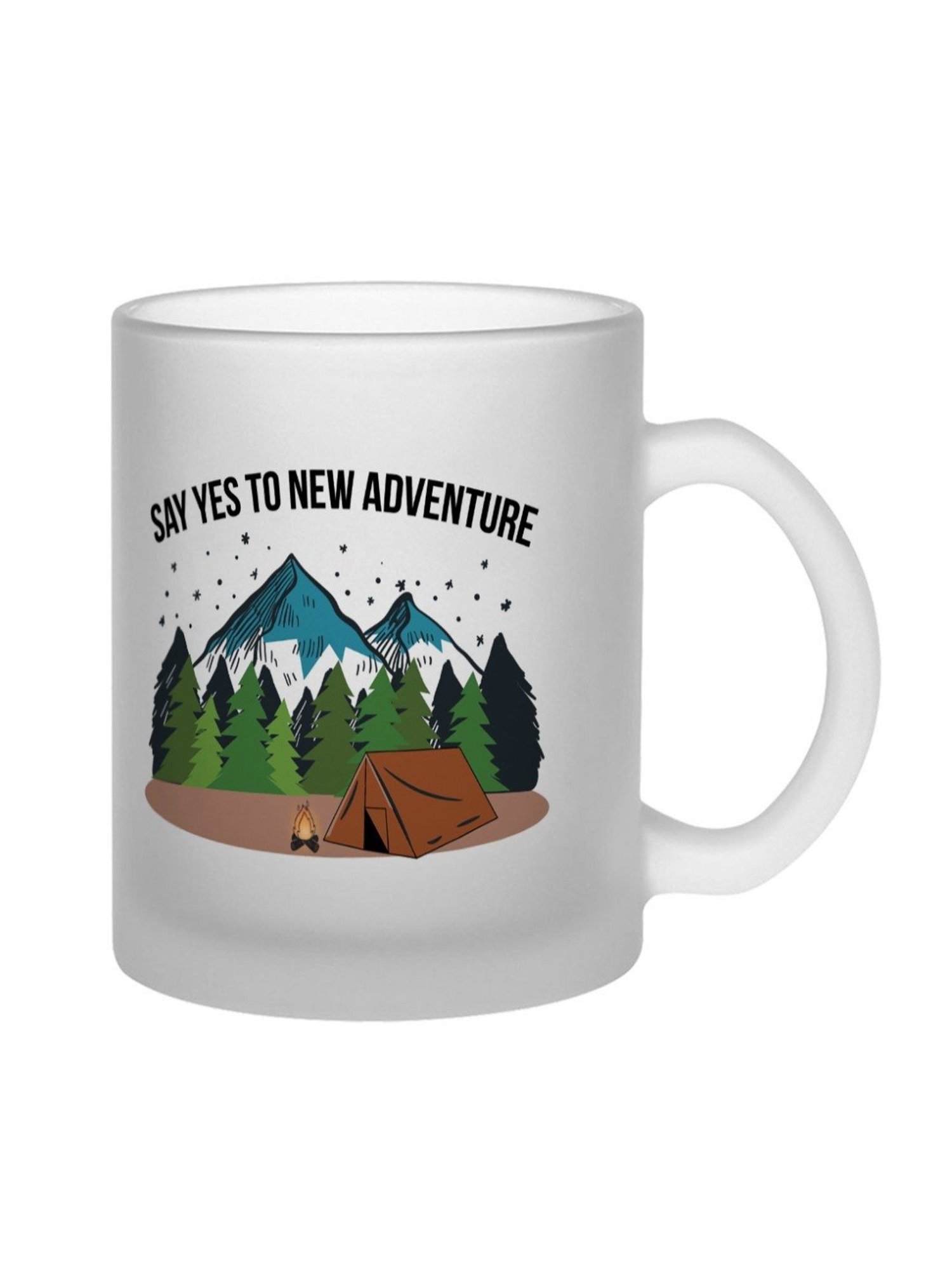 Gathari Aesthetic White Glass Frosted Coffee Mug