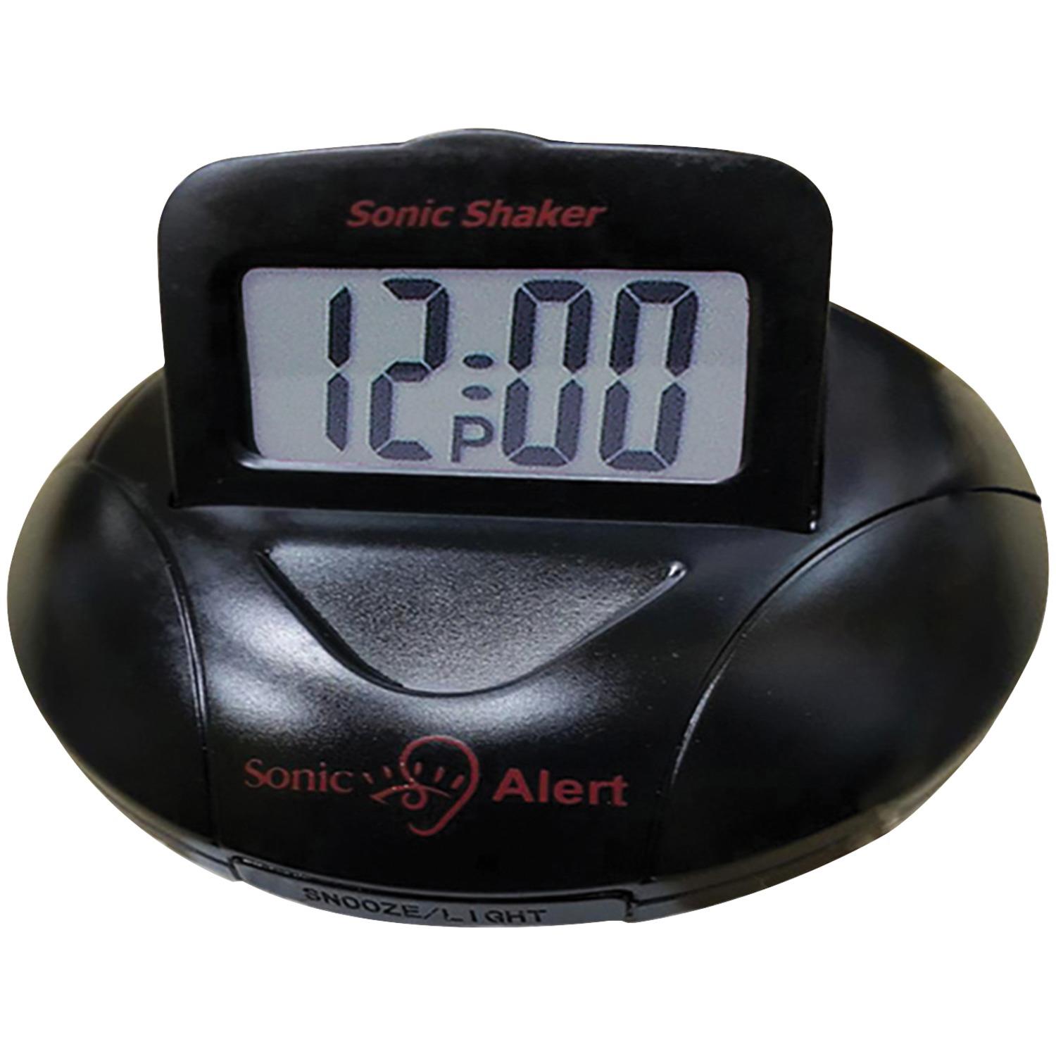 Sonic Alert Sonic Shaker .75" Digital Vibrating Alarm Clock (Black) SBP100B