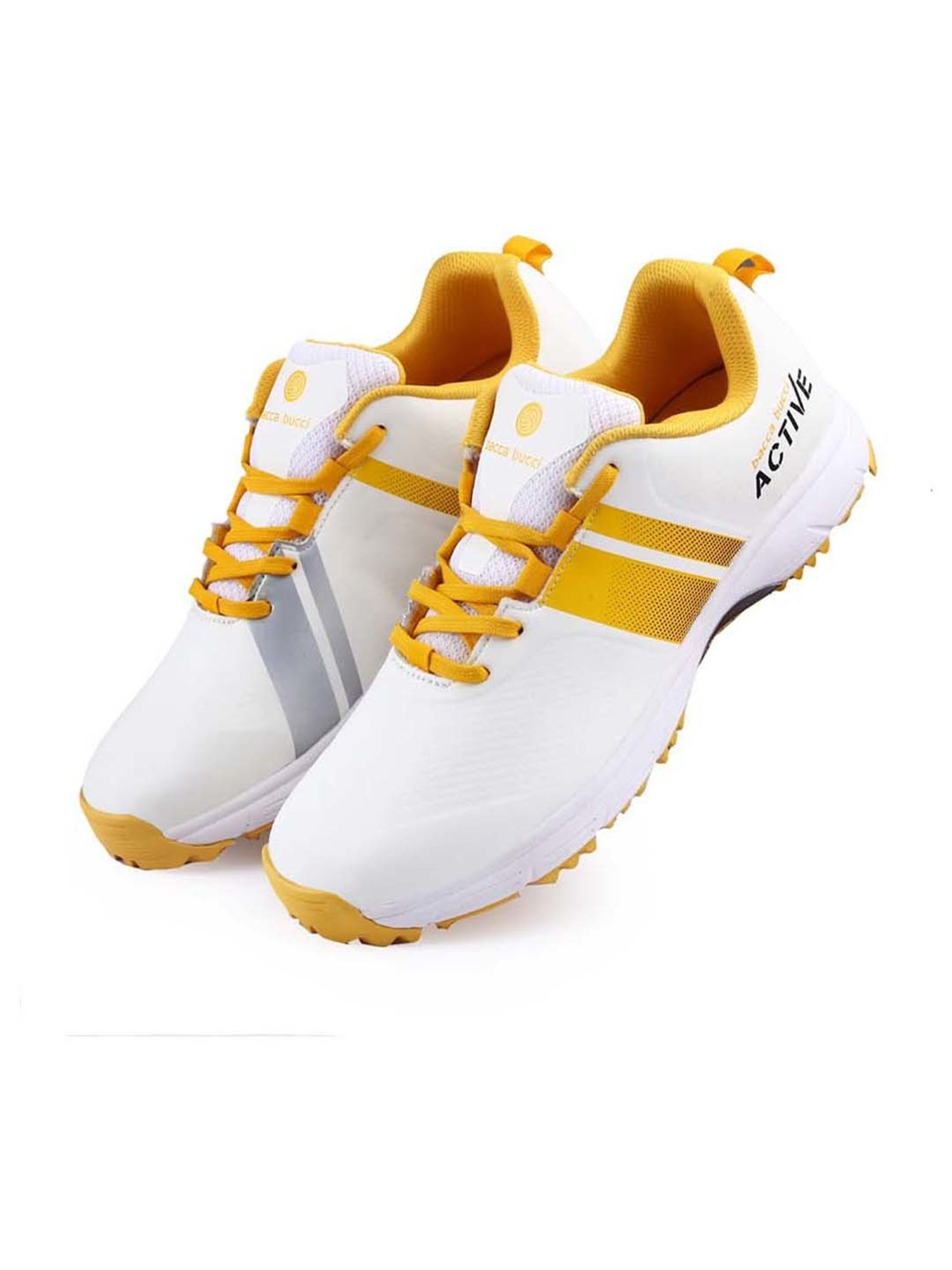 Bacca Bucci Men's CENTURY RUNNER Yellow Cricket Shoes