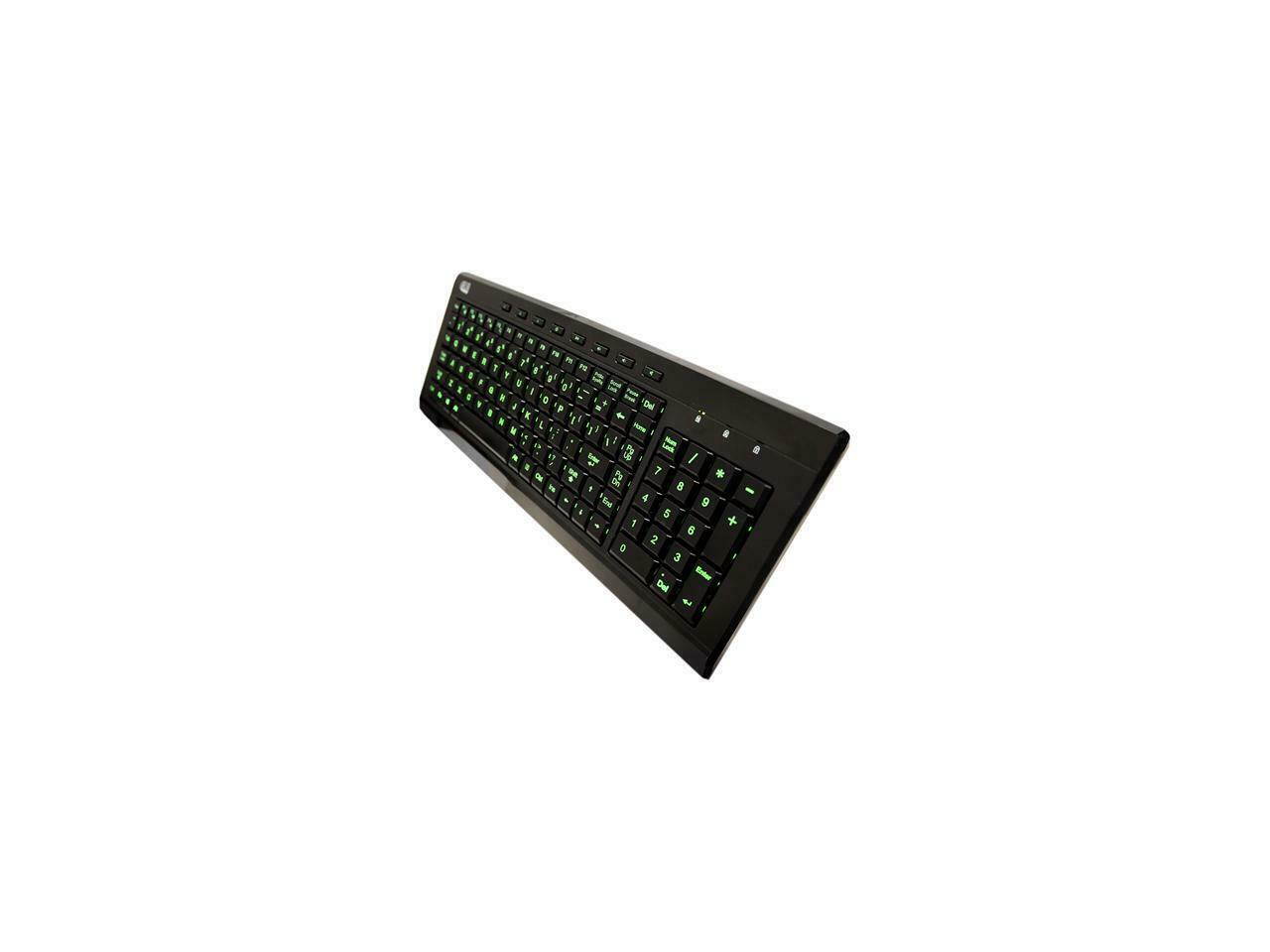 Adesso AKB-120EB SlimTouch  compact size USB keyboard wi 3 RGB colors illuminated