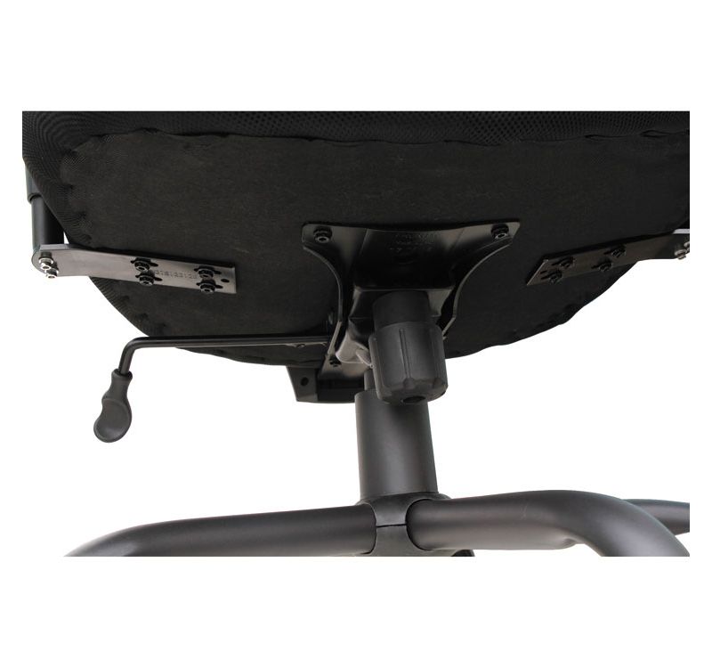 Mesh Sled Base Side Reception Chair with Flip Up Arms Black - Riverstone Furniture