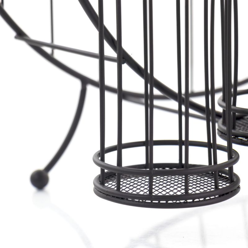 Gibson Home Central Park 11.8 Inch Iron Utensil Caddy in Black