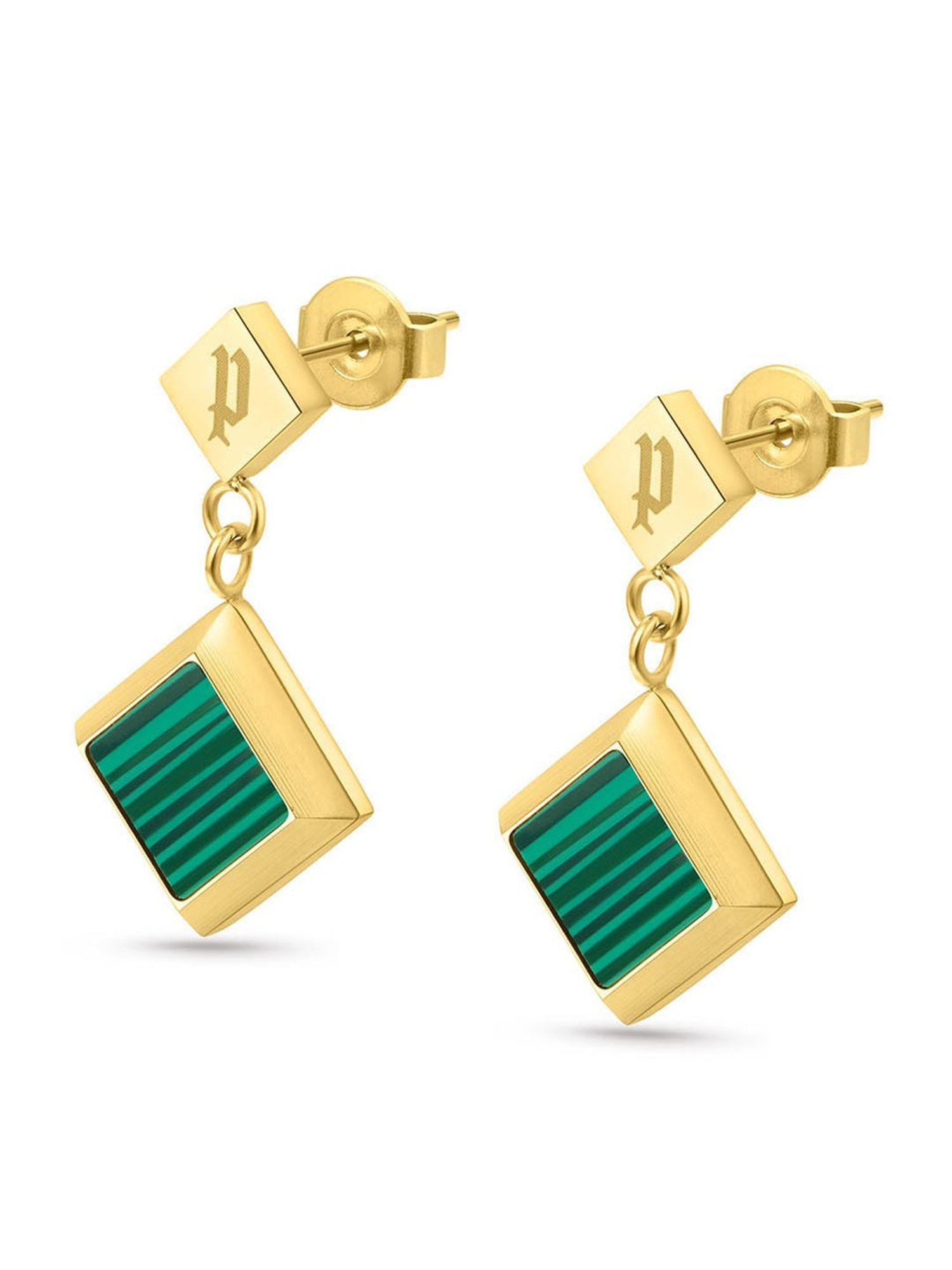 Police Blatant Golden Drop Earrings for Women