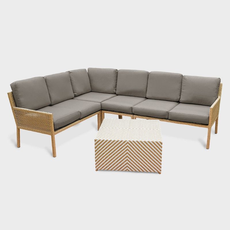 Riviera 5pc Sectional Set - Gray - Leisure Made