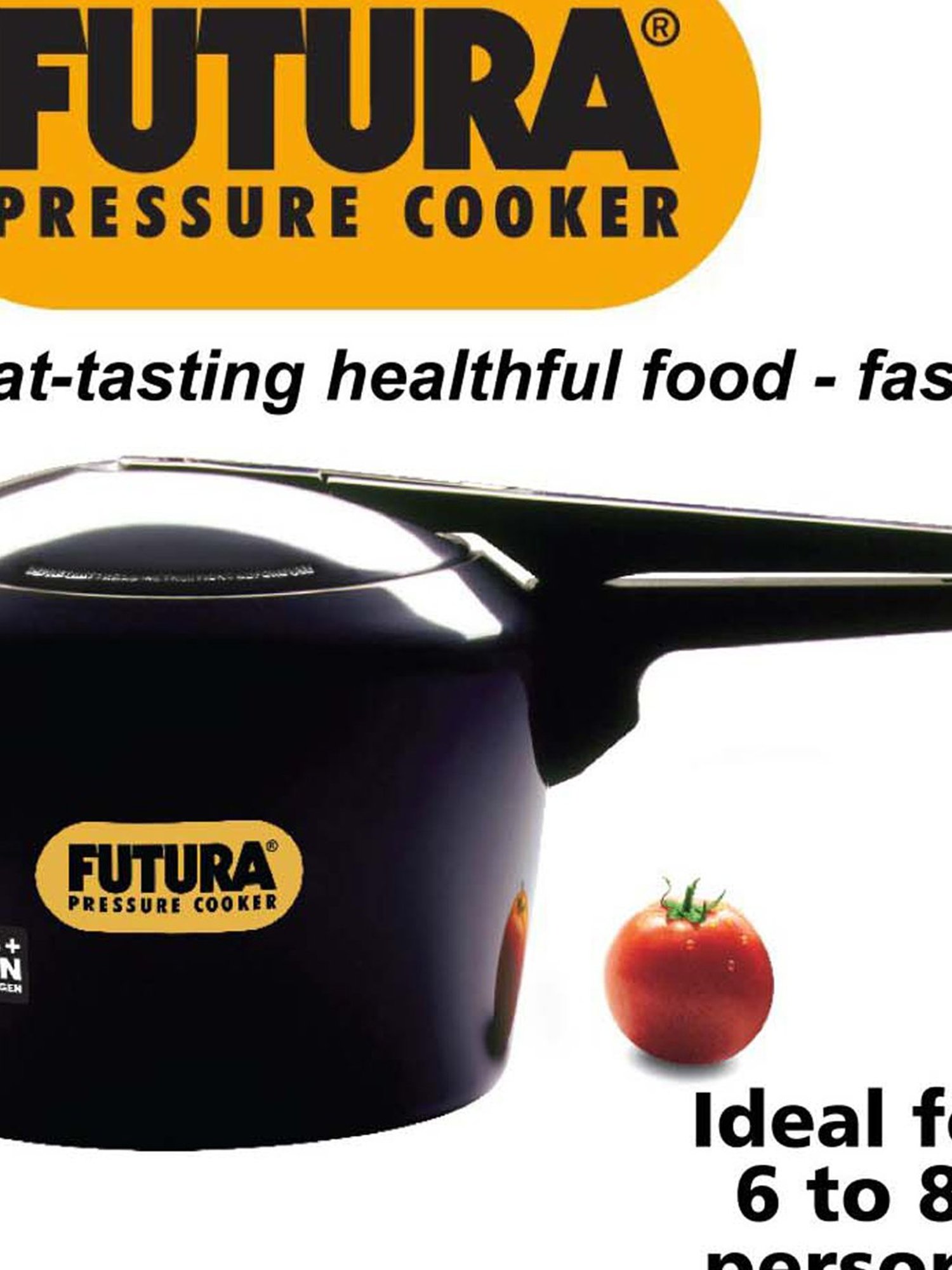 Hawkins Futura Black Hard Anodized Induction Compatible Pressure Cooker, 6 L
