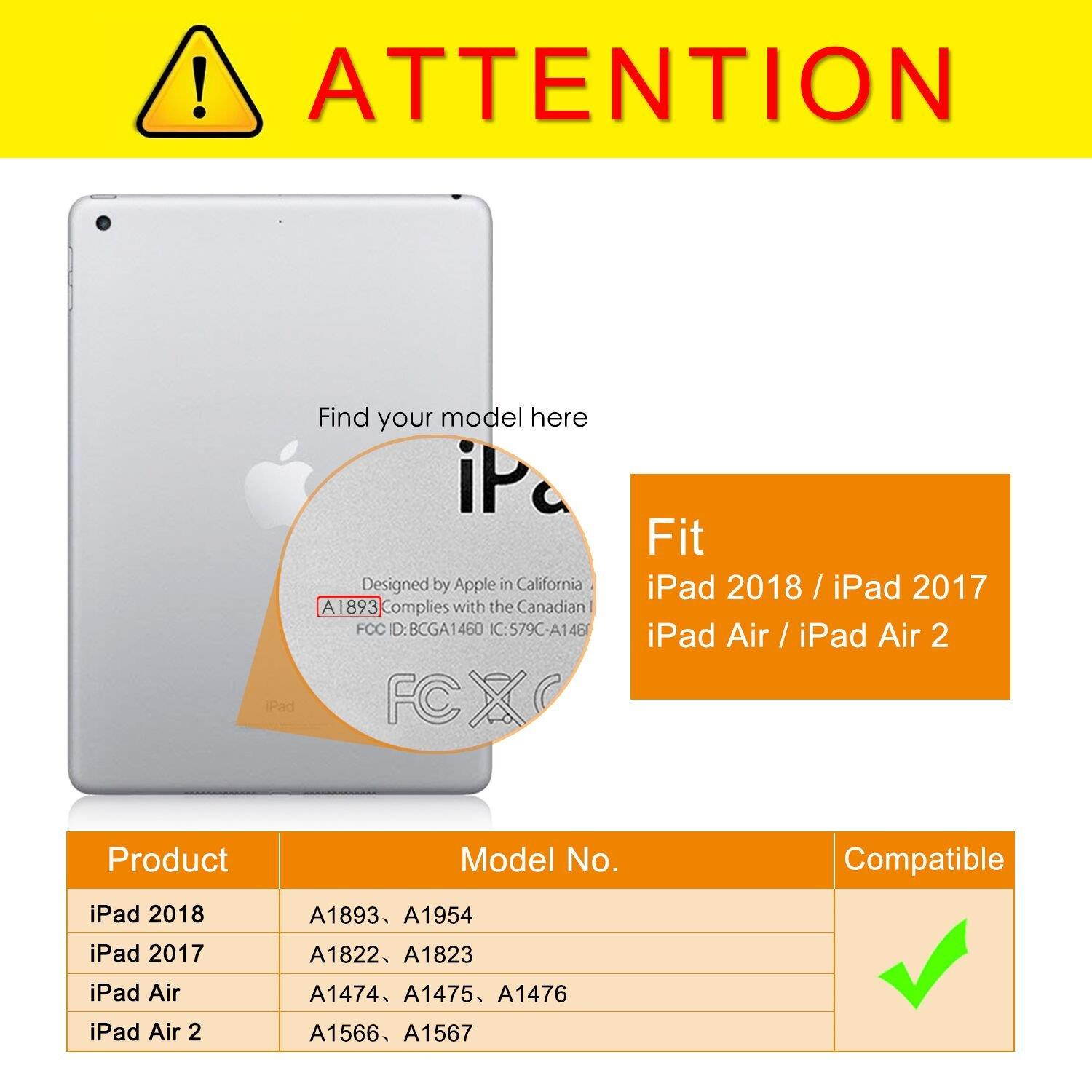 XBE iPad 9.7 2018/2017 iPad Air/Air2 Cover - Multifunctional TPU Soft Case with Hand-Holder [Auto Sleep/Wake] for Apple iPad 9.7 2017/2018 Air/Air2 (Galaxy)