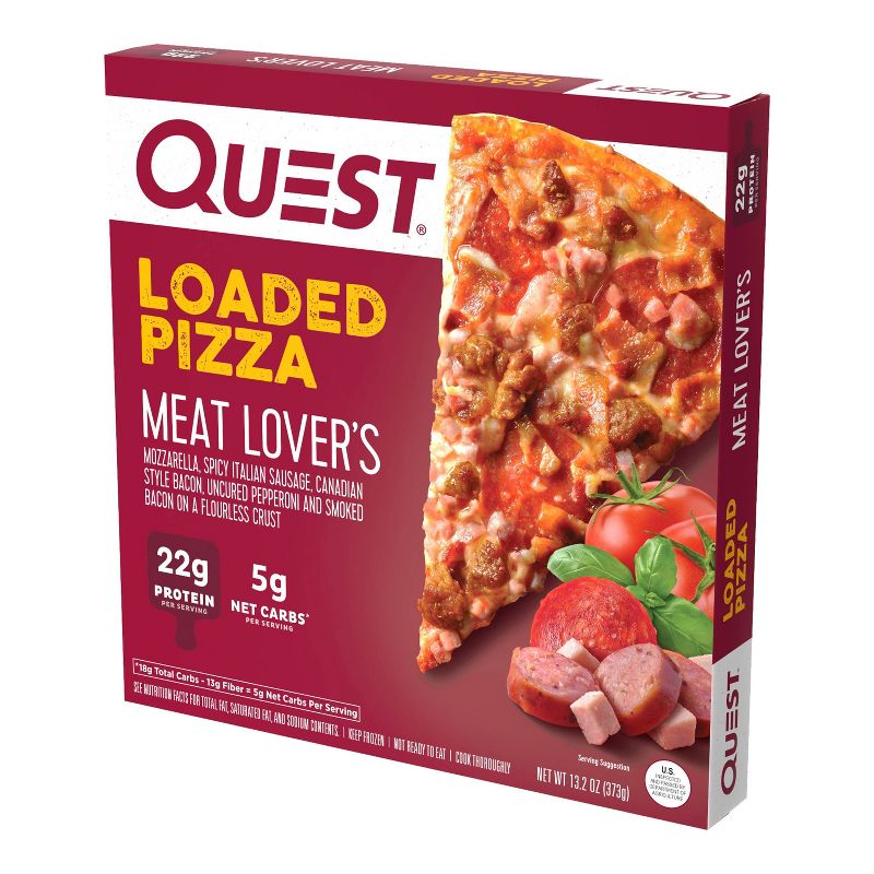 Quest Nutrition Loaded Meat Lovers Frozen Pizza  - 13.3oz