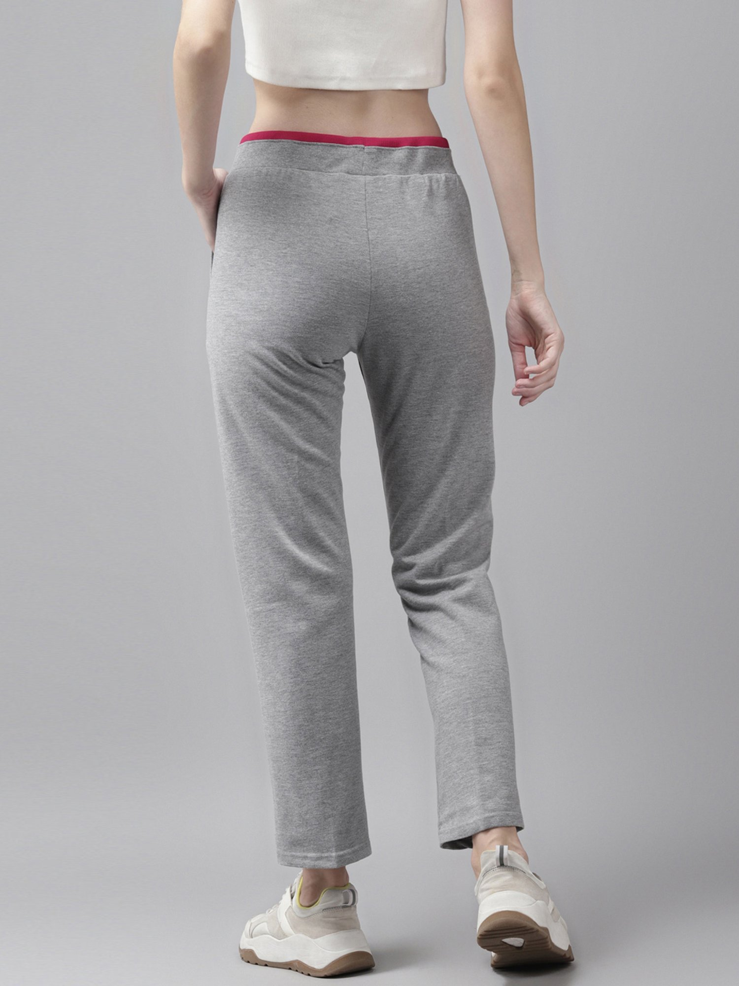 Cayman Grey Mid Rise Trackpants