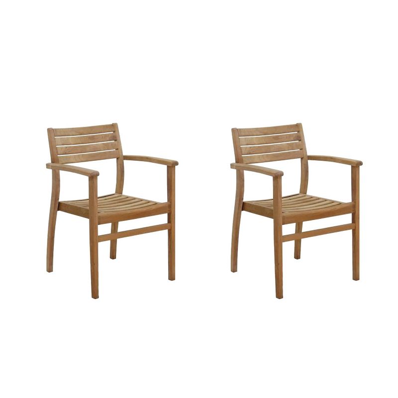 Coventry 4pc Patio Wood Dining Chair Set - International Home Miami