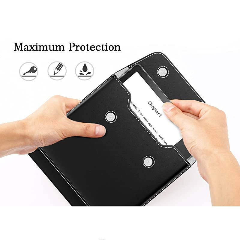 6 Inch Kindle Sleeve Case Fits All-New Kindle Paperwhite 2018/Kindle 10th Generation 2019, Protective PU Leather Cover Bag for Kindle Voyage/Kindle(8th Gen)/Kindle Oasis 6" E-Reader - Light Brown