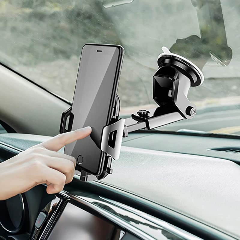 Mount Dash Windshield Phone Holder Universal Smartphone Stand for Phone Grip with iPhone 11 Pro XS Max X XR 8 Plus Samsung Galaxy S20 S10 S9 S8 Note 10 and More