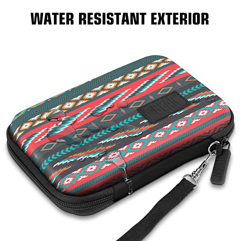 Travel Electronics Organizer - 6.5 Inch Zipper Case with Hard Shell Case Exterior and Accessory Pocket - Charger Organizer, Accessory Organizer, Cable Travel Organizer, and More - Southwest