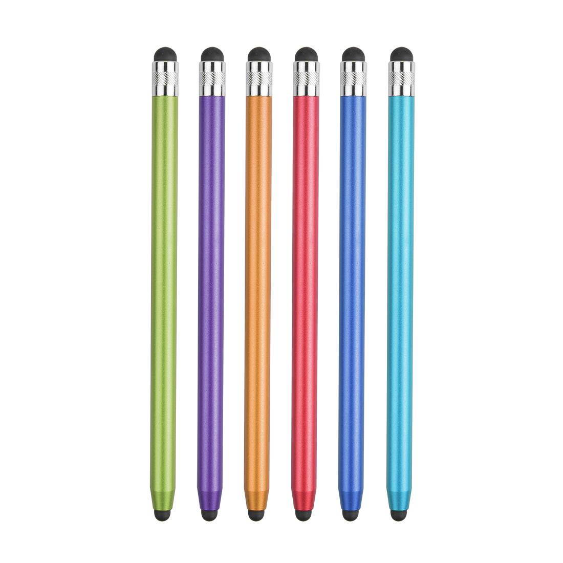 5 Pcs Metal 2 In 1 Stylus Pen for Phone And Tablet PC Random Color