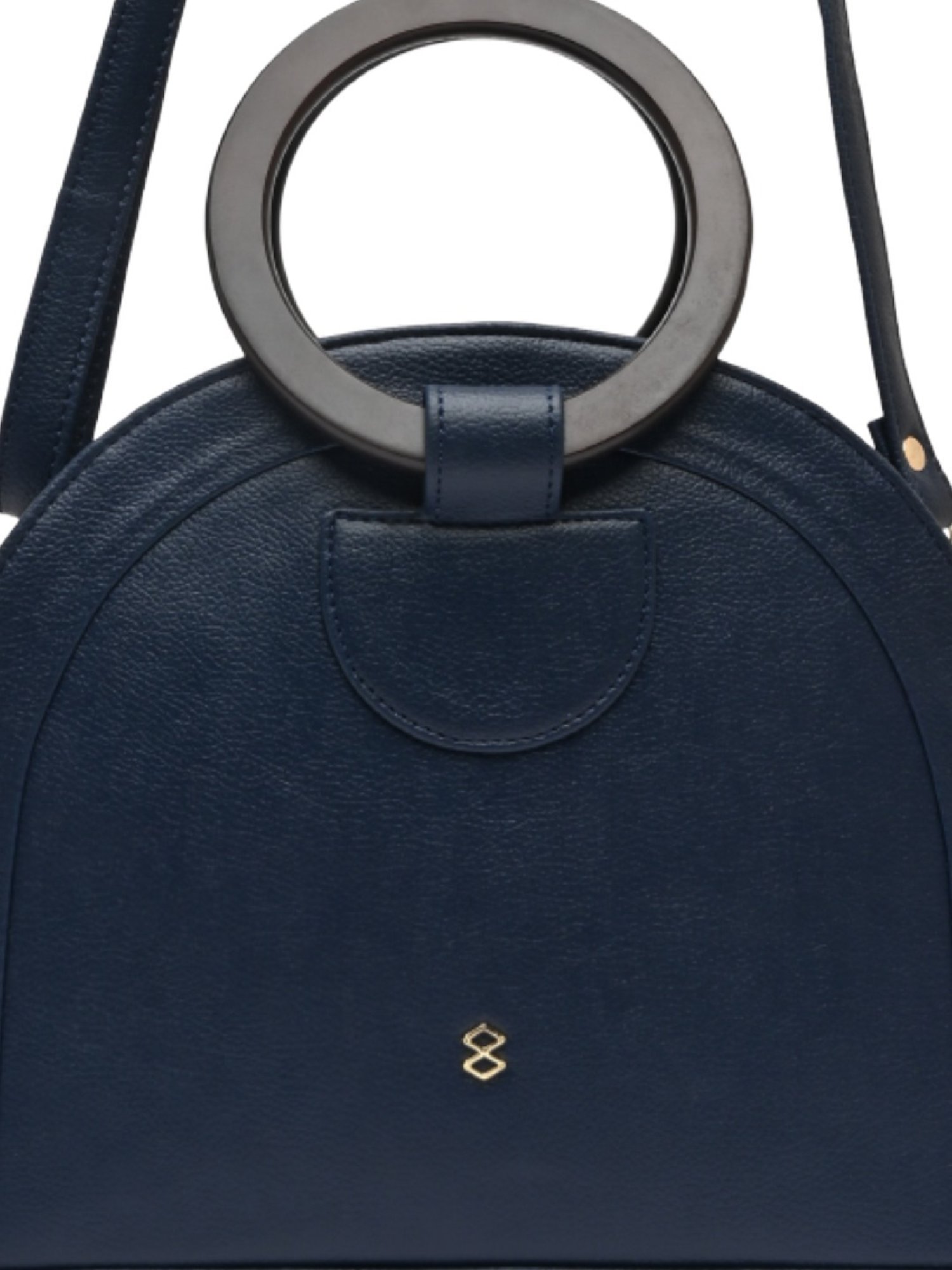 Horra Blue Solid Medium Handbag