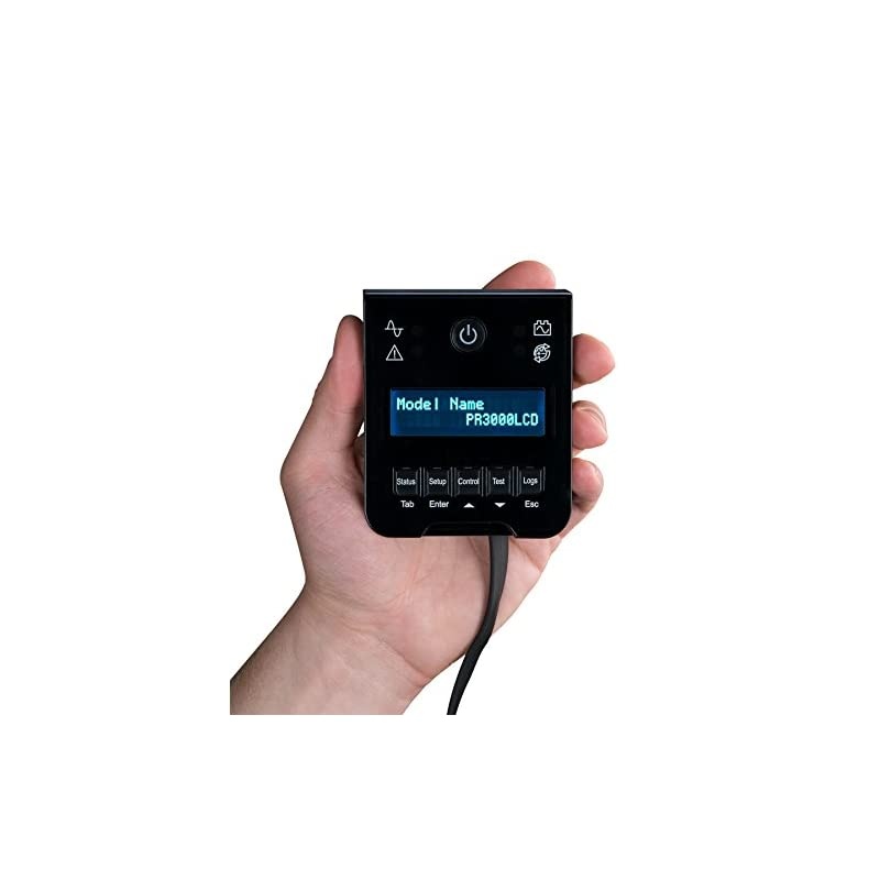 PR3000LCD Smart App Sinewave UPS System, 3000VA/2700W, 10 Outlets, AVR, Tower Black