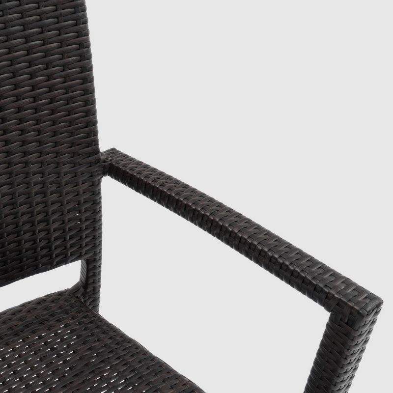 Circi 5pc Outdoor Dining Set - Black and Charcoal - CosmoLiving by Cosmoplitan