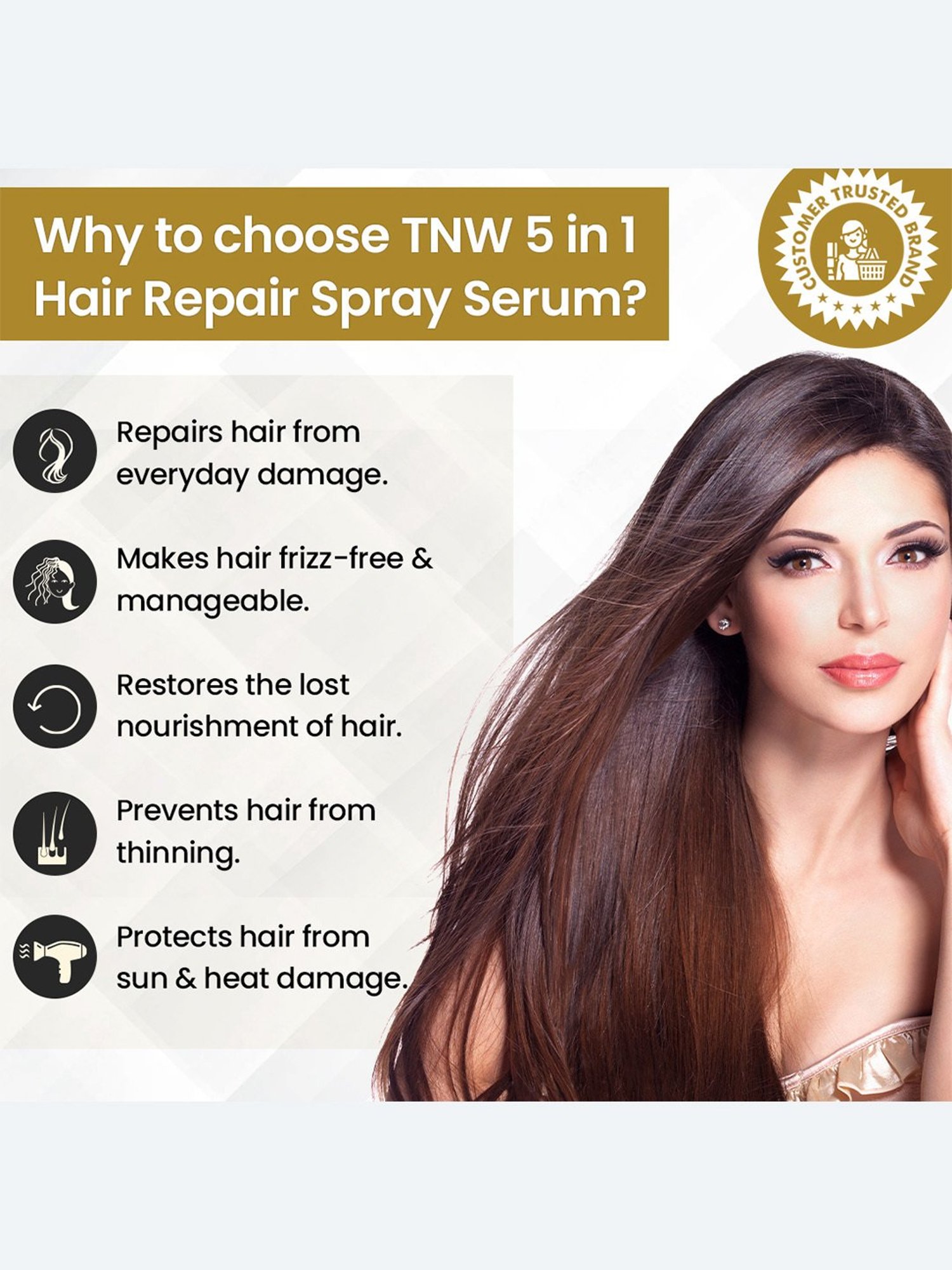 TNW-The Natural Wash 5-in-1 Hair Repair Spray Serum - 100 ml