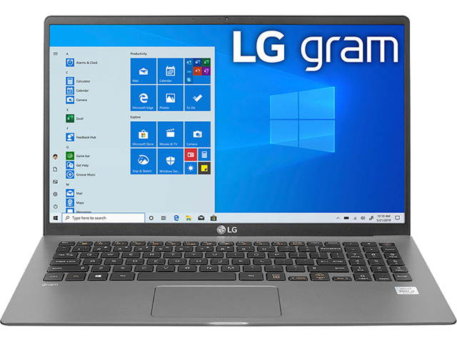 LG Laptop Gram 15 15Z90N-H.AP75A8 Intel Core i7 10th Gen 16 GB Memory 512 GB SSD Intel Iris Plus Graphics 15.6" Touchscreen Windows 10 Pro 64-bit