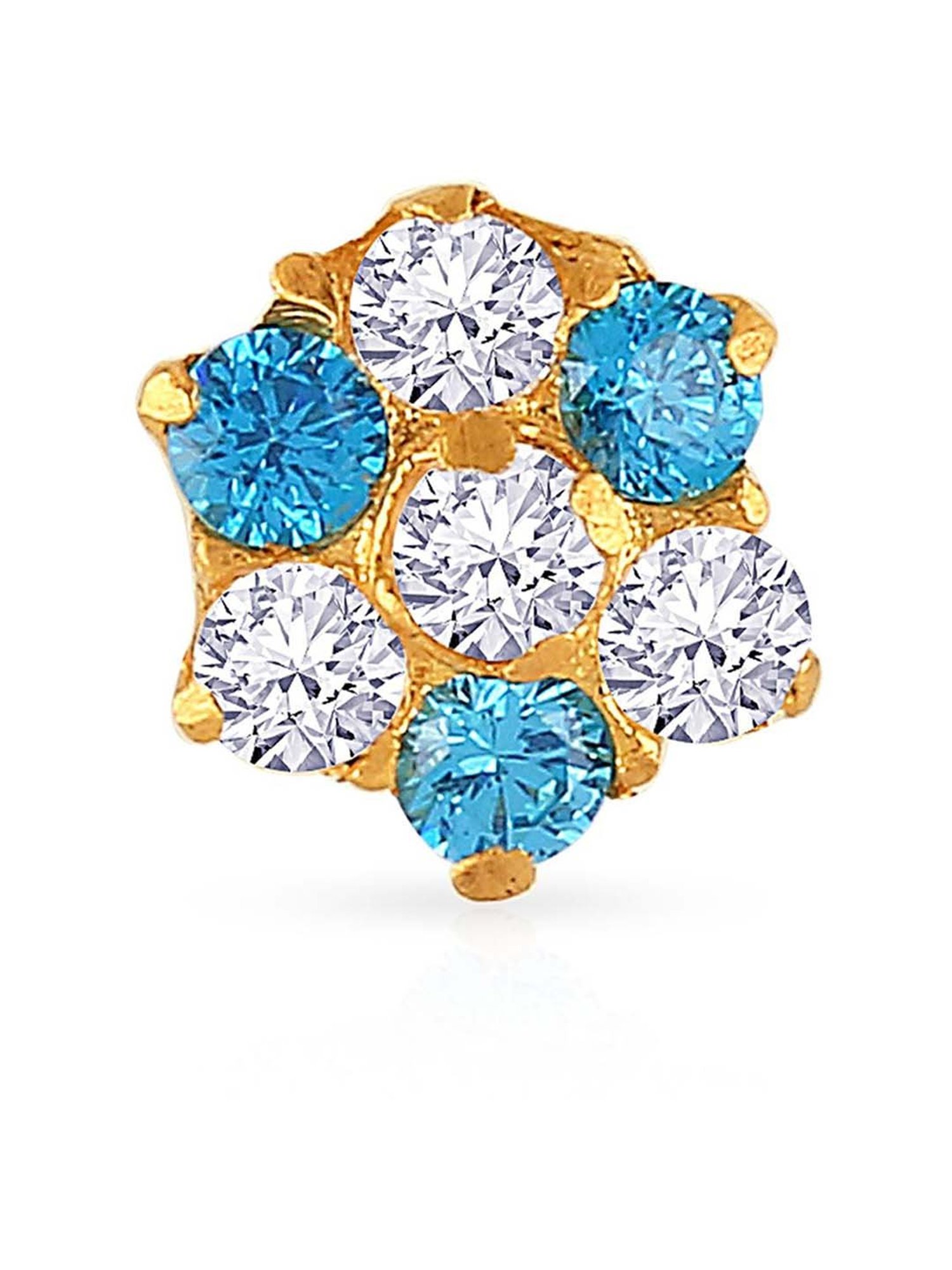 Malabar Gold and Diamonds Floral 22 kt Gold Nosepin