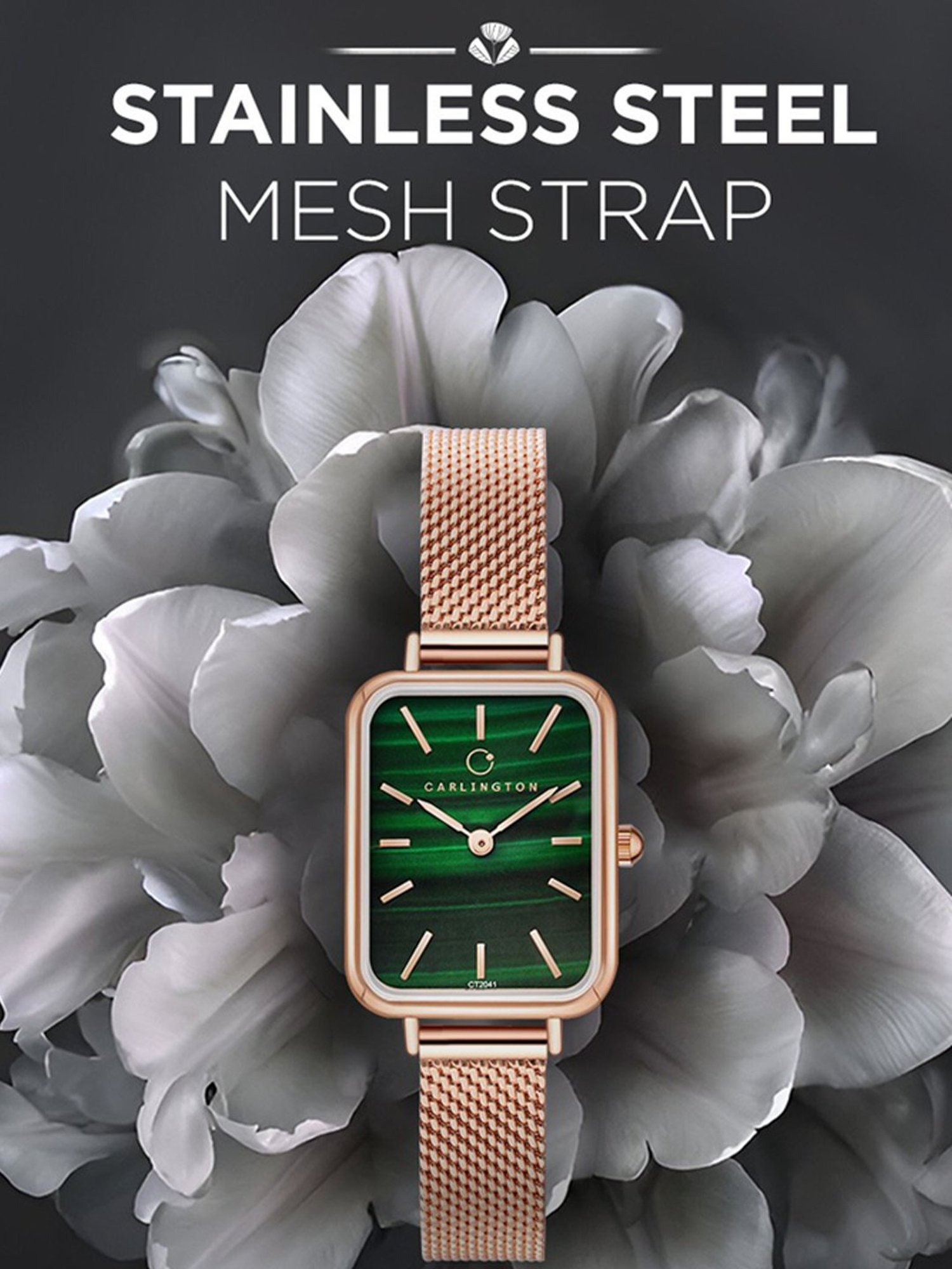 Carlington Iconic 2041 RoseGreen Analog Watch for Women