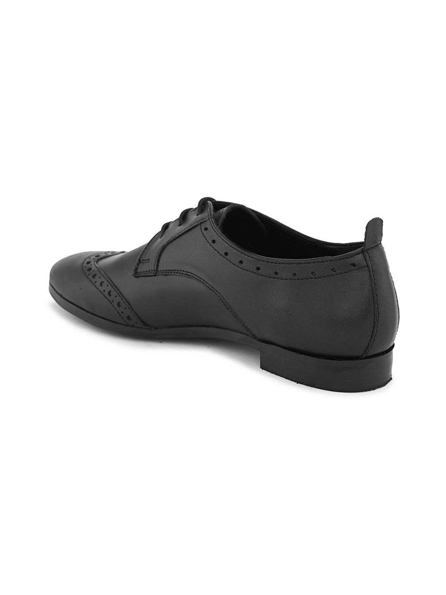 Carlo Romano Women's Black Derby Shoes