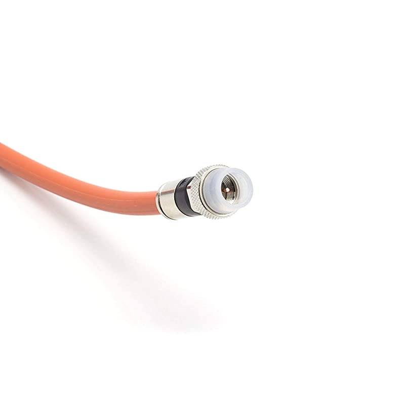 Feet Direct Burial Coaxial Cable RG6 Coax Cable Rubber Boot - Outdoor Connectors - (Orange) - Designed for Waterproof and to Be Buried
