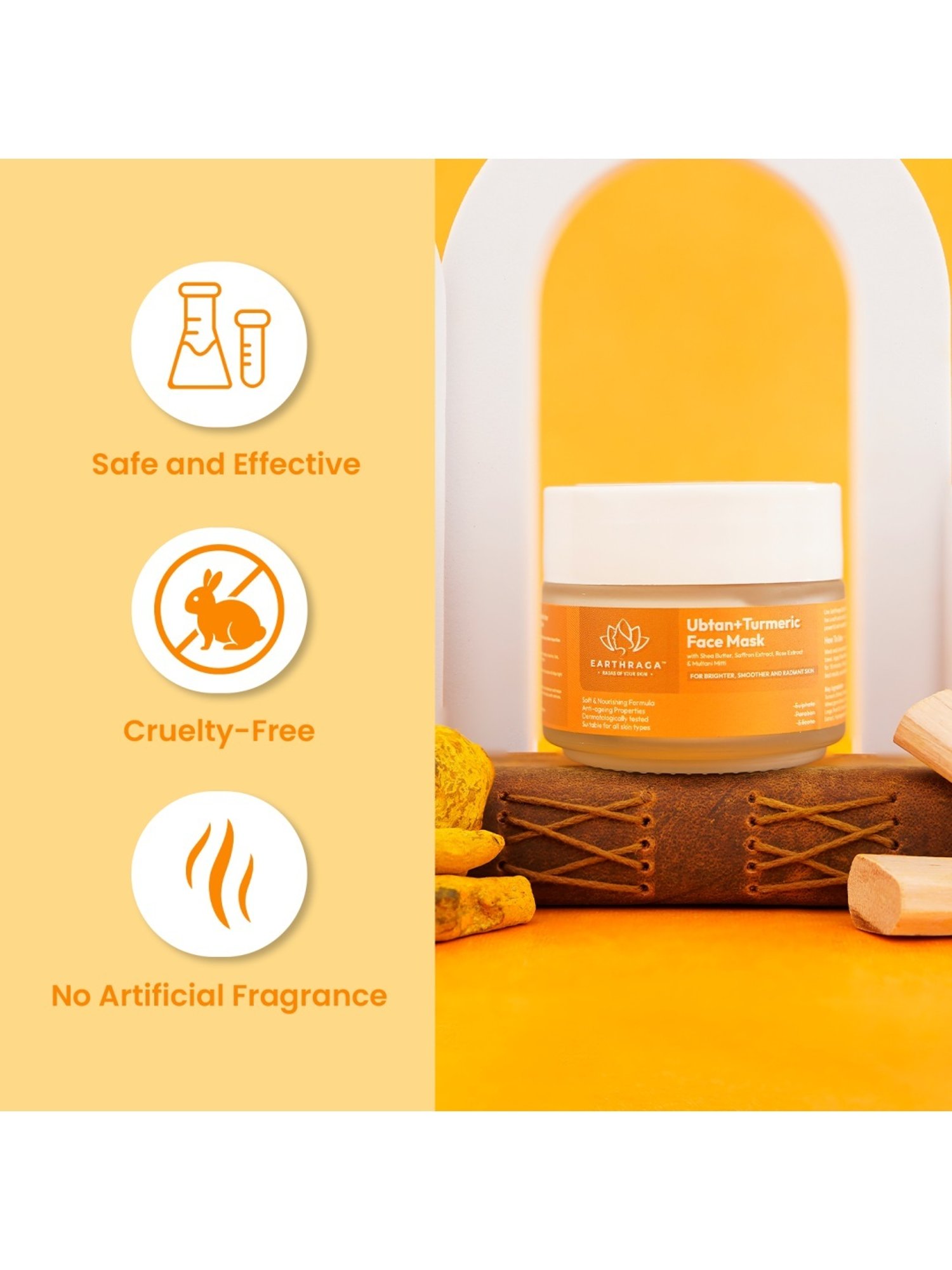 Earthraga Ubtan + Turmeric Face Mask - 100 gm