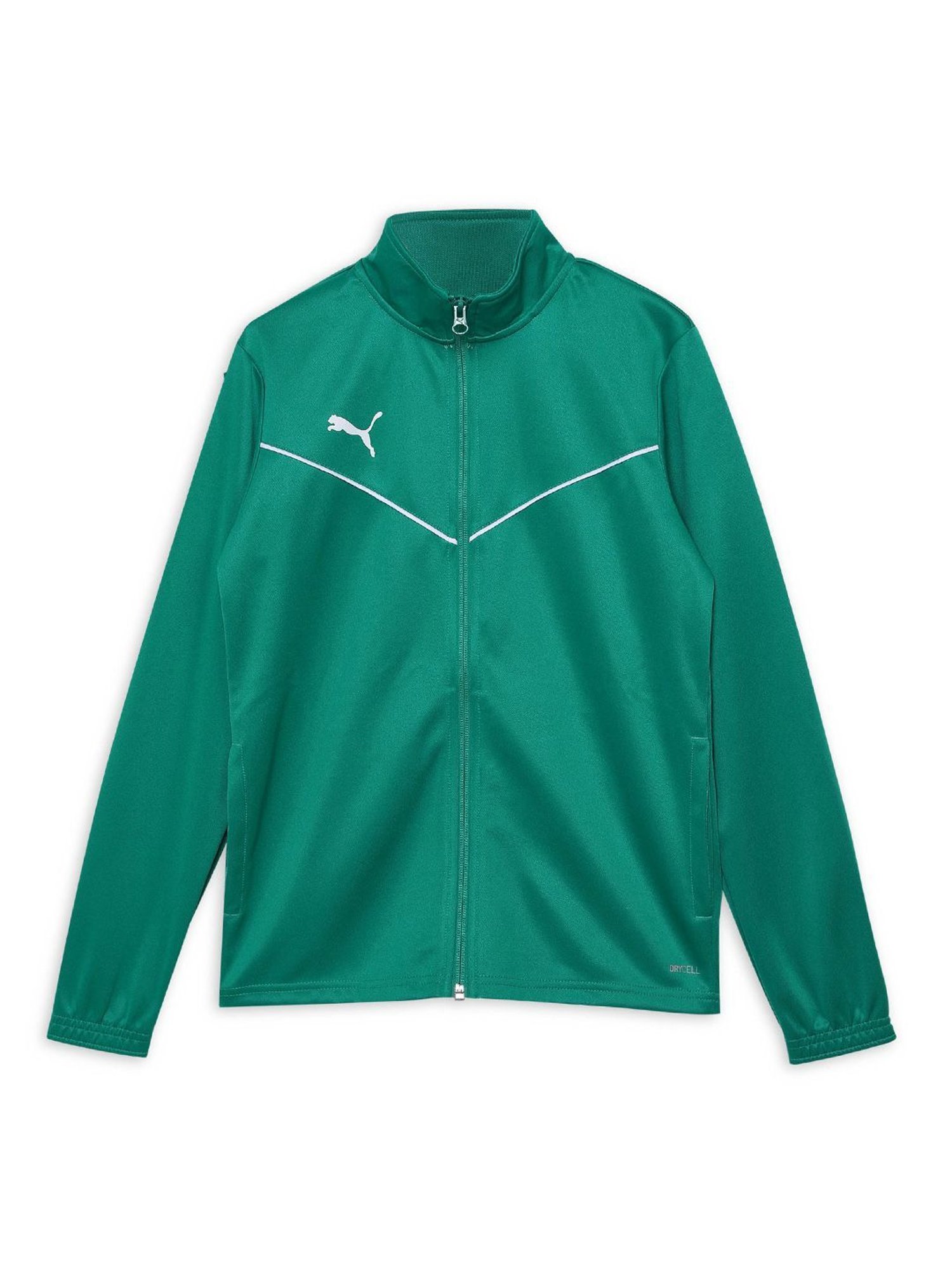 Puma Kids Green Solid Full Sleeves Jacket