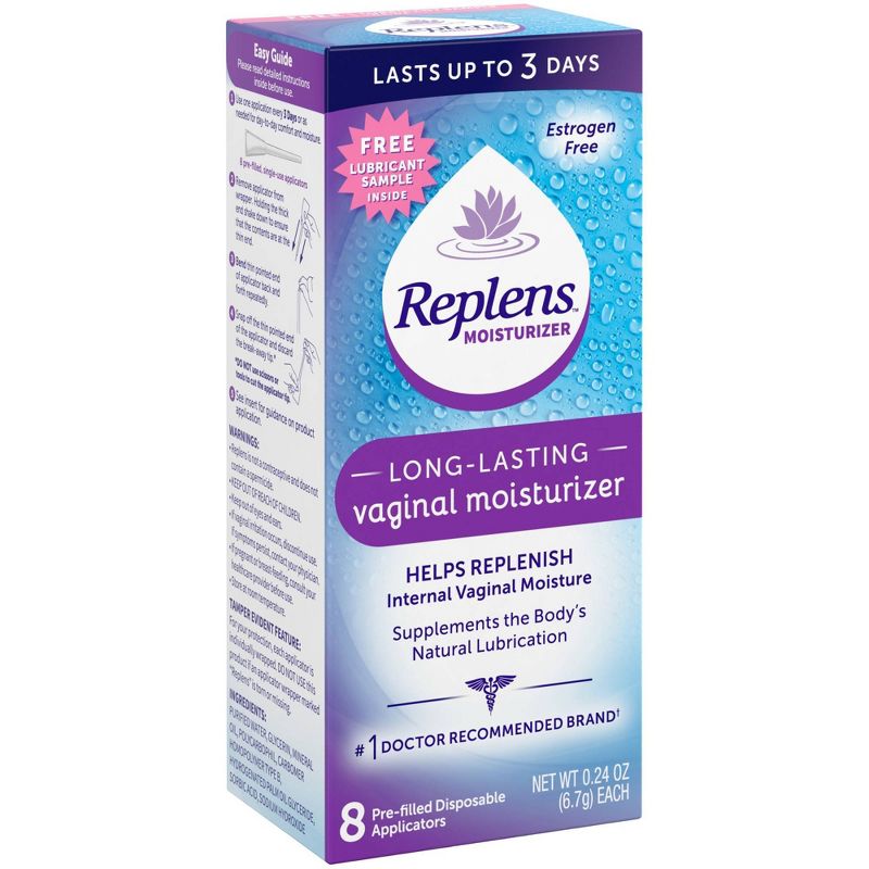 Replens Long Lasting Estrogen Free Vaginal Moisturizer - 8ct