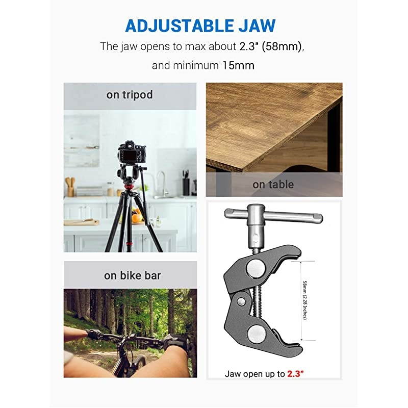 Cool Ballhead Arm Super Clamp Mount MultiFunction Double Ball Adapter with Bottom Clamp for RoninM Ronin MX Freefly MOVI 1138