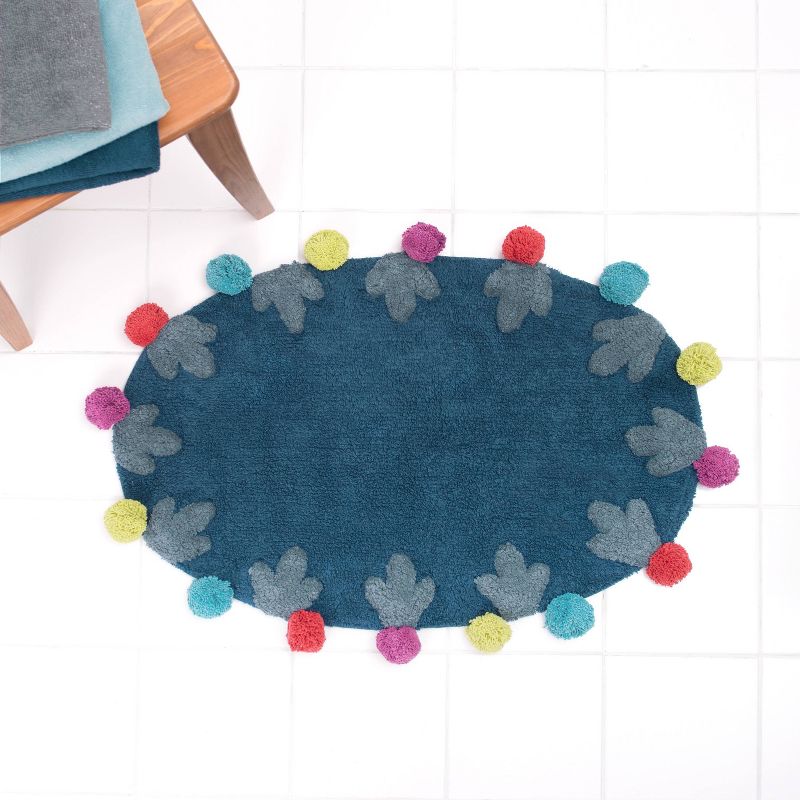 Llamas Bath Rug Blue - Allure Home Creations