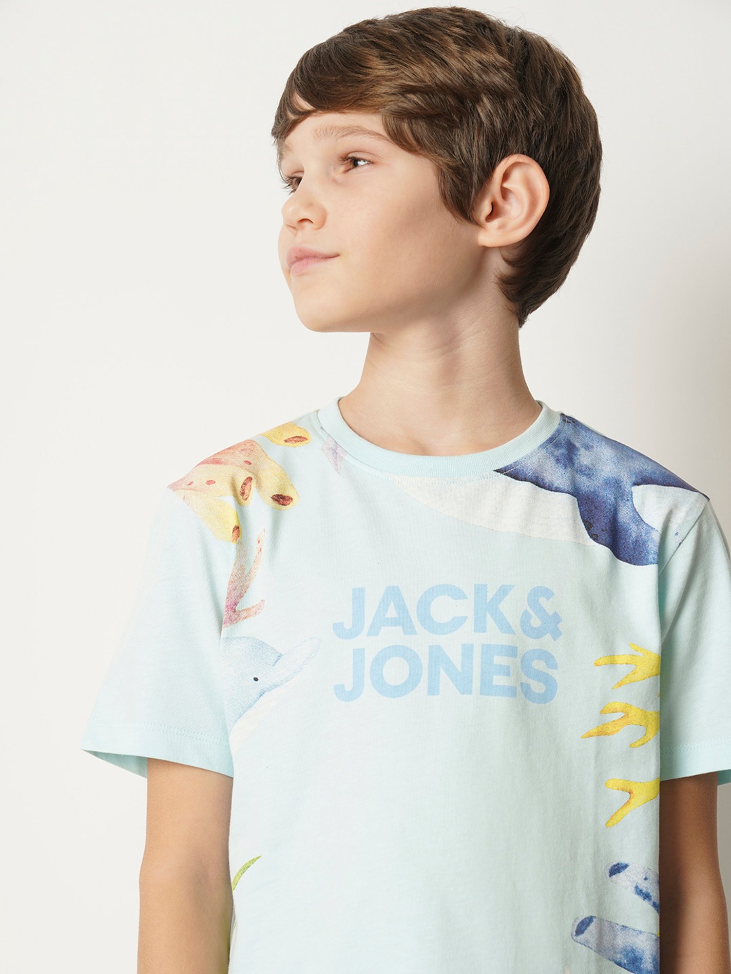 Jack & Jones Junior Light Blue Printed T-Shirt