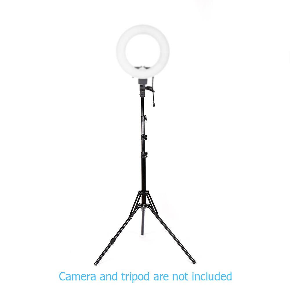 Kshioe Aluminum Adjustable Single 2m Light Stand Reflexed Light Stand Black