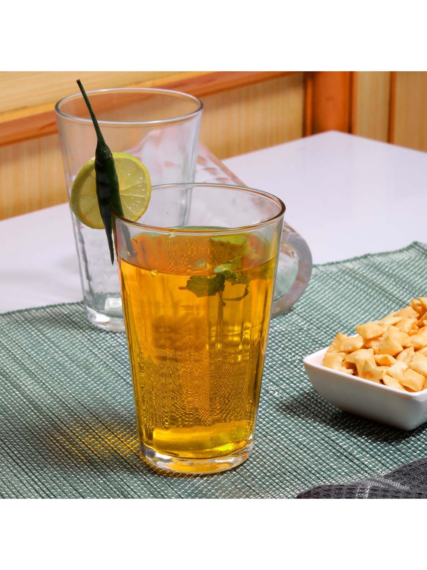 Duralex 'Prisme' Transparent Glass 26 cm Tumbler (0.5 L) - Set of 6