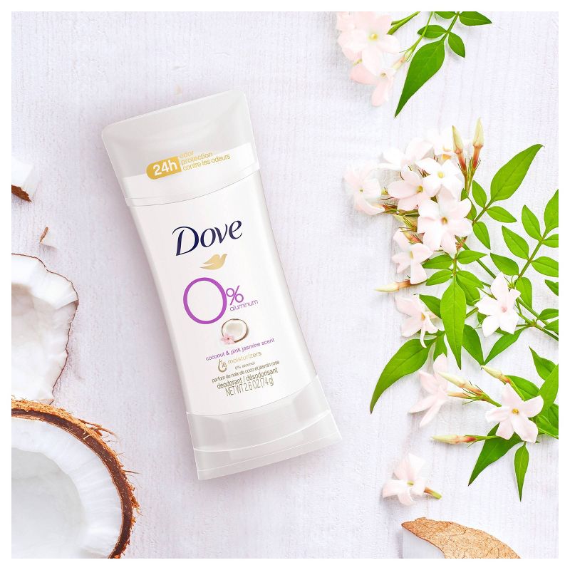 Dove 0% Aluminum Coconut & Pink Jasmine Deodorant Stick - 2.6oz