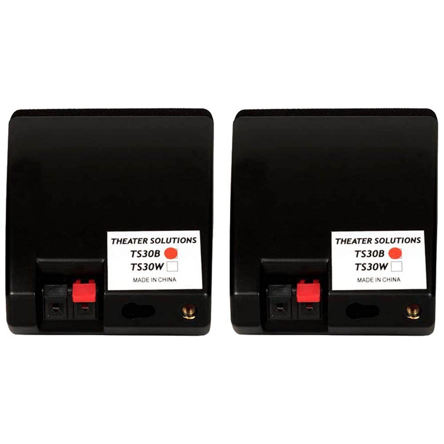 Theater Solutions TS30B Mountable Indoor Speakers Black Bookshelf Pair