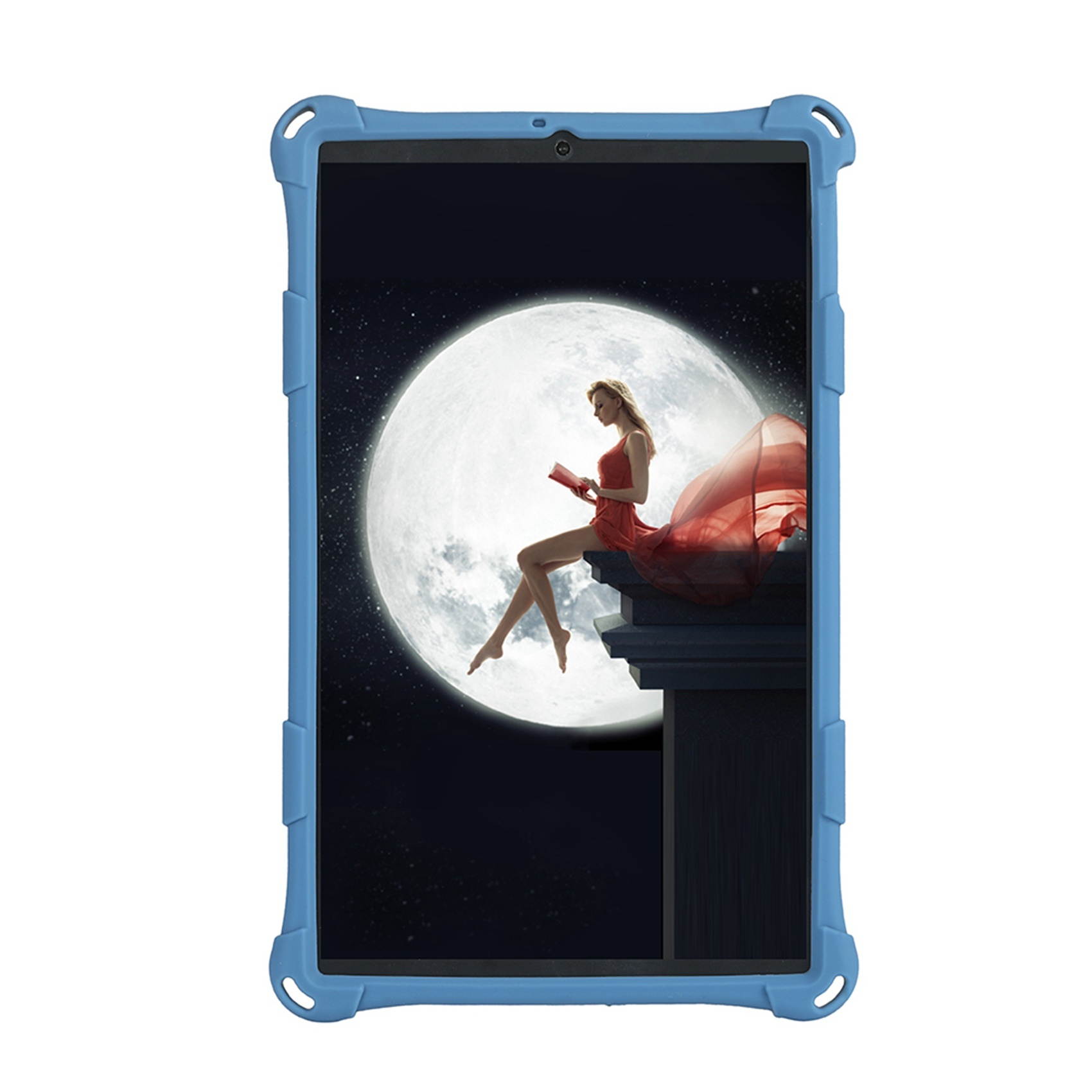 Silicone Case for ALLDOIPlay30 IPlay30 PRO Tablet 10.5 Inch Tablet Case with Tablet Stand and Pen (Blue)