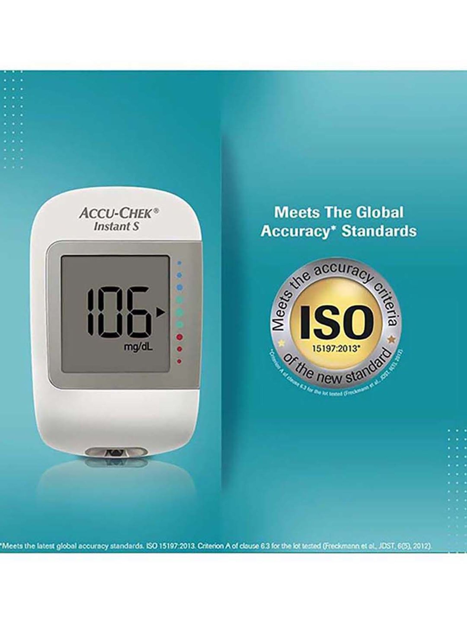 Accu Chek Instant S Blood Glucometer with 10 Test Strip (White)