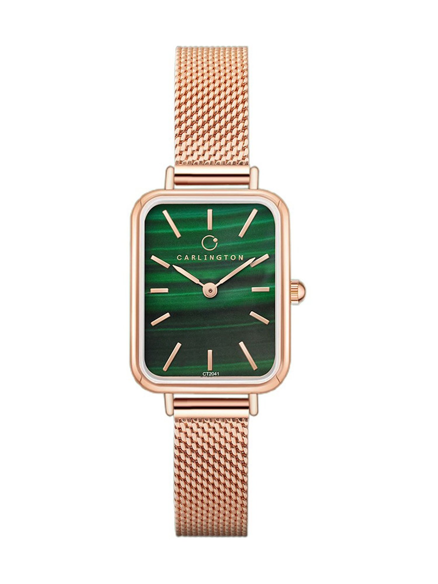 Carlington Iconic 2041 RoseGreen Analog Watch for Women
