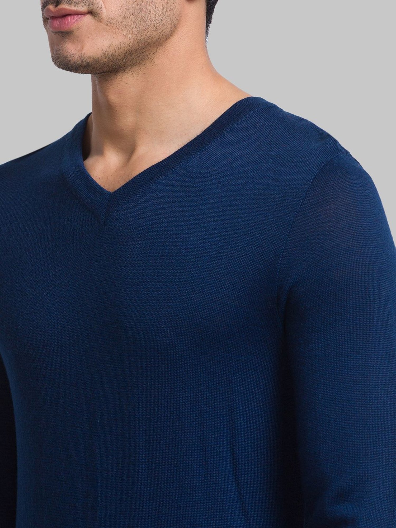 Parx Blue Regular Fit Sweater