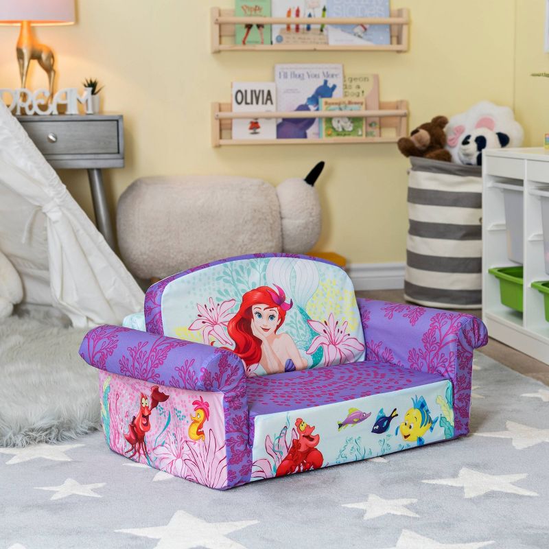 Marshmallow Furniture Ariel Kids' 2-in-1 Flip Open Foam Sofa