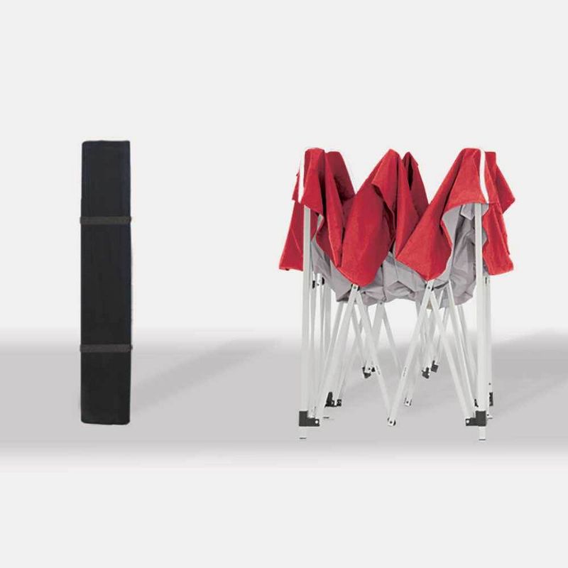 Costway Outdoor 2-Tier 10'x10' Gazebo Canopy Shelter Awning Tent Patio Garden Screw-free structure Brown